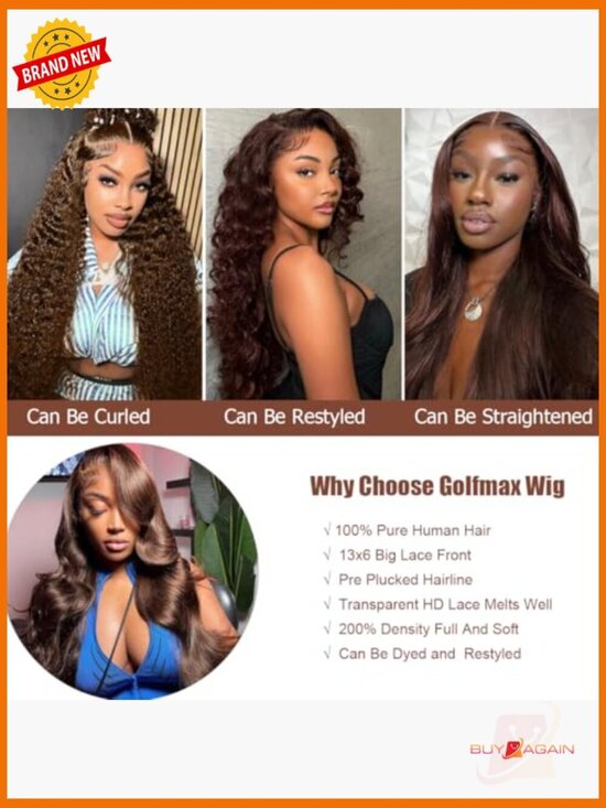 13x6 HD Lace Front Wig Human Hair Body Wave Pre Plucked main image 6